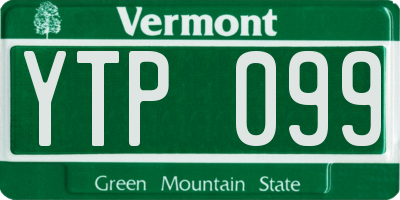 VT license plate YTP099