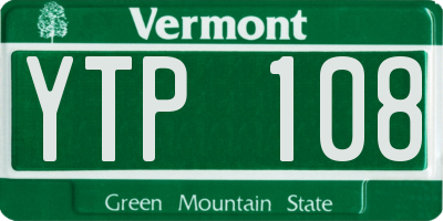 VT license plate YTP108