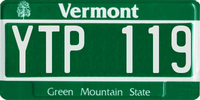 VT license plate YTP119