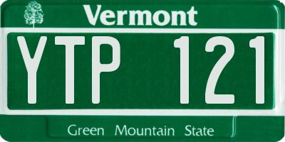 VT license plate YTP121