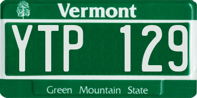 VT license plate YTP129