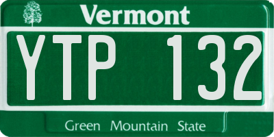 VT license plate YTP132