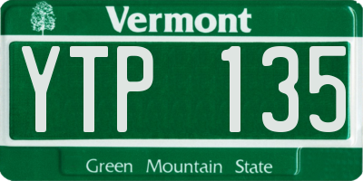 VT license plate YTP135