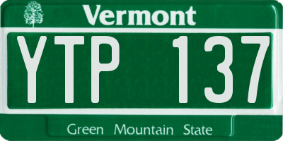 VT license plate YTP137