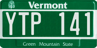 VT license plate YTP141