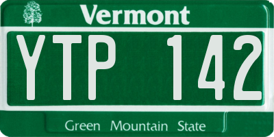 VT license plate YTP142