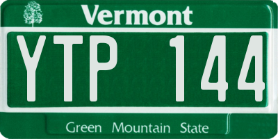 VT license plate YTP144