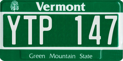 VT license plate YTP147