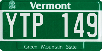 VT license plate YTP149