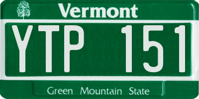 VT license plate YTP151