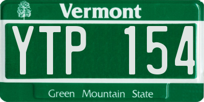 VT license plate YTP154