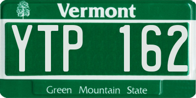 VT license plate YTP162