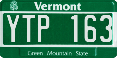 VT license plate YTP163