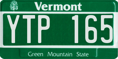 VT license plate YTP165