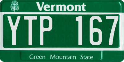 VT license plate YTP167