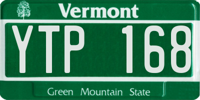 VT license plate YTP168