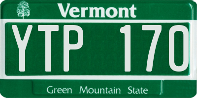 VT license plate YTP170