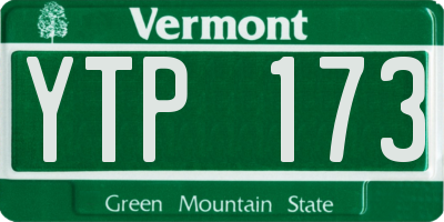 VT license plate YTP173