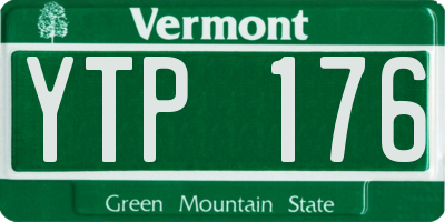 VT license plate YTP176