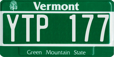 VT license plate YTP177