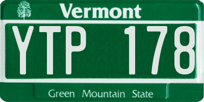 VT license plate YTP178