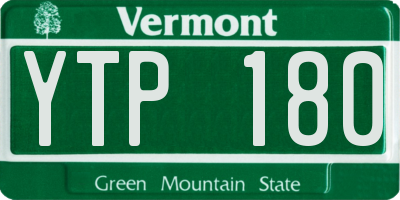 VT license plate YTP180