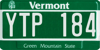 VT license plate YTP184