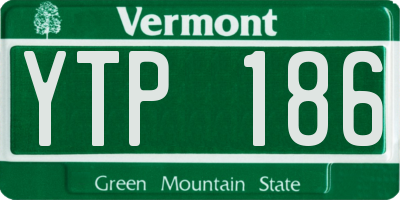 VT license plate YTP186