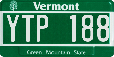 VT license plate YTP188