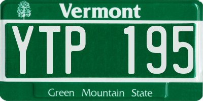 VT license plate YTP195