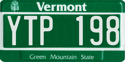 VT license plate YTP198