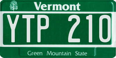 VT license plate YTP210