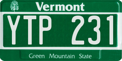 VT license plate YTP231