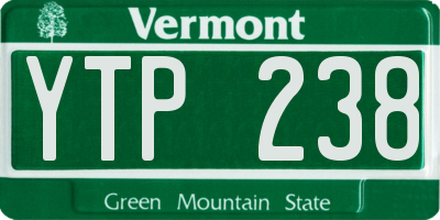 VT license plate YTP238