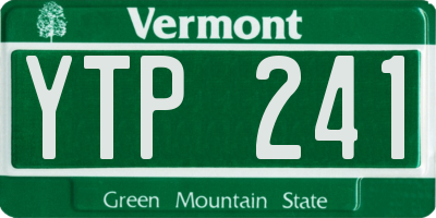 VT license plate YTP241