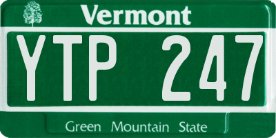 VT license plate YTP247