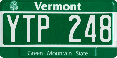 VT license plate YTP248