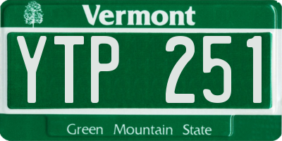 VT license plate YTP251