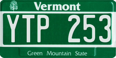 VT license plate YTP253