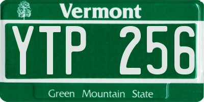 VT license plate YTP256