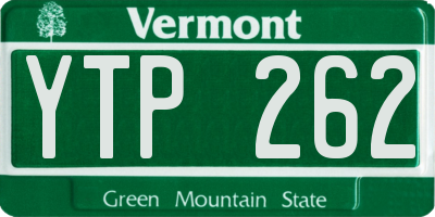 VT license plate YTP262