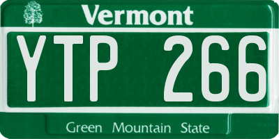 VT license plate YTP266