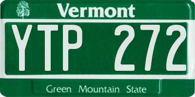 VT license plate YTP272