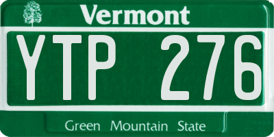VT license plate YTP276