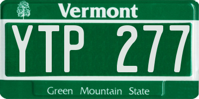 VT license plate YTP277