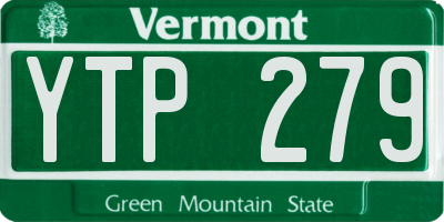 VT license plate YTP279