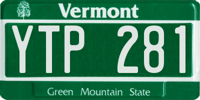VT license plate YTP281