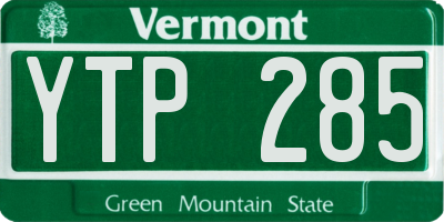 VT license plate YTP285