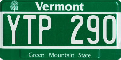 VT license plate YTP290