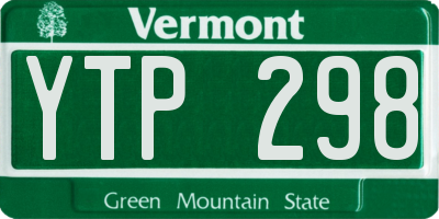 VT license plate YTP298